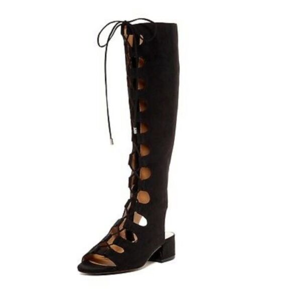 Anthro Franco Sarto Trystin Black Gladiator Sandal - Picture 1 of 8